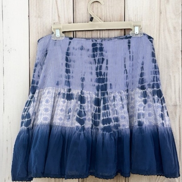 One Body of Love by Steve Barraza Large Vintage Lined Ruffled Skirt W Embroidery - Picture 2 of 3
